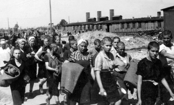 Las prisioneras seleccionadas para trabajar en Auschwitz
